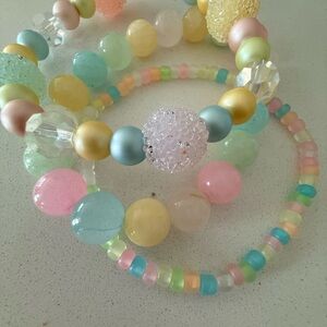 Pastel Beaded Bracelet Set